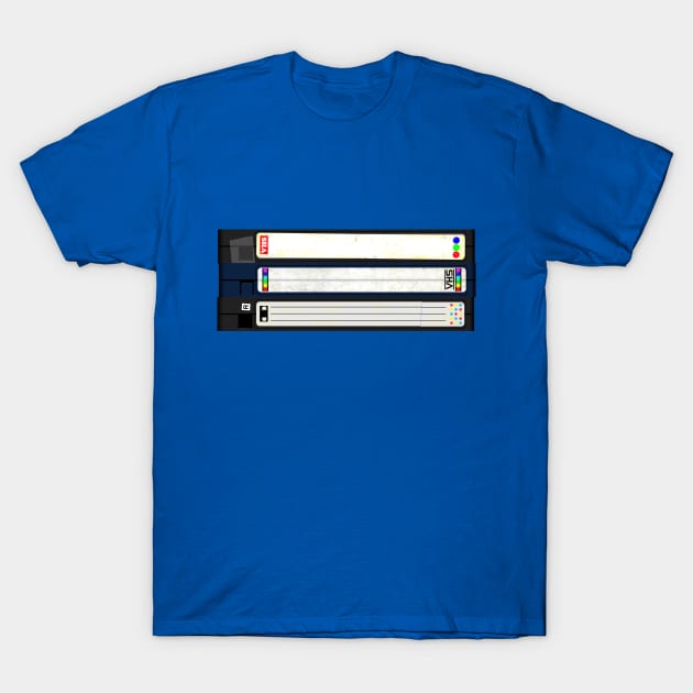 VHS Stack T-Shirt by GloopTrekker